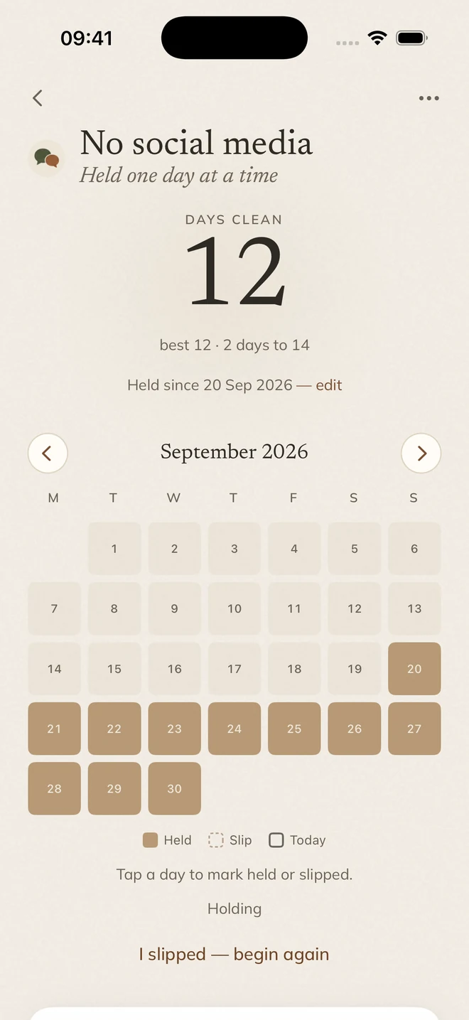 No social media commitment with its calendar